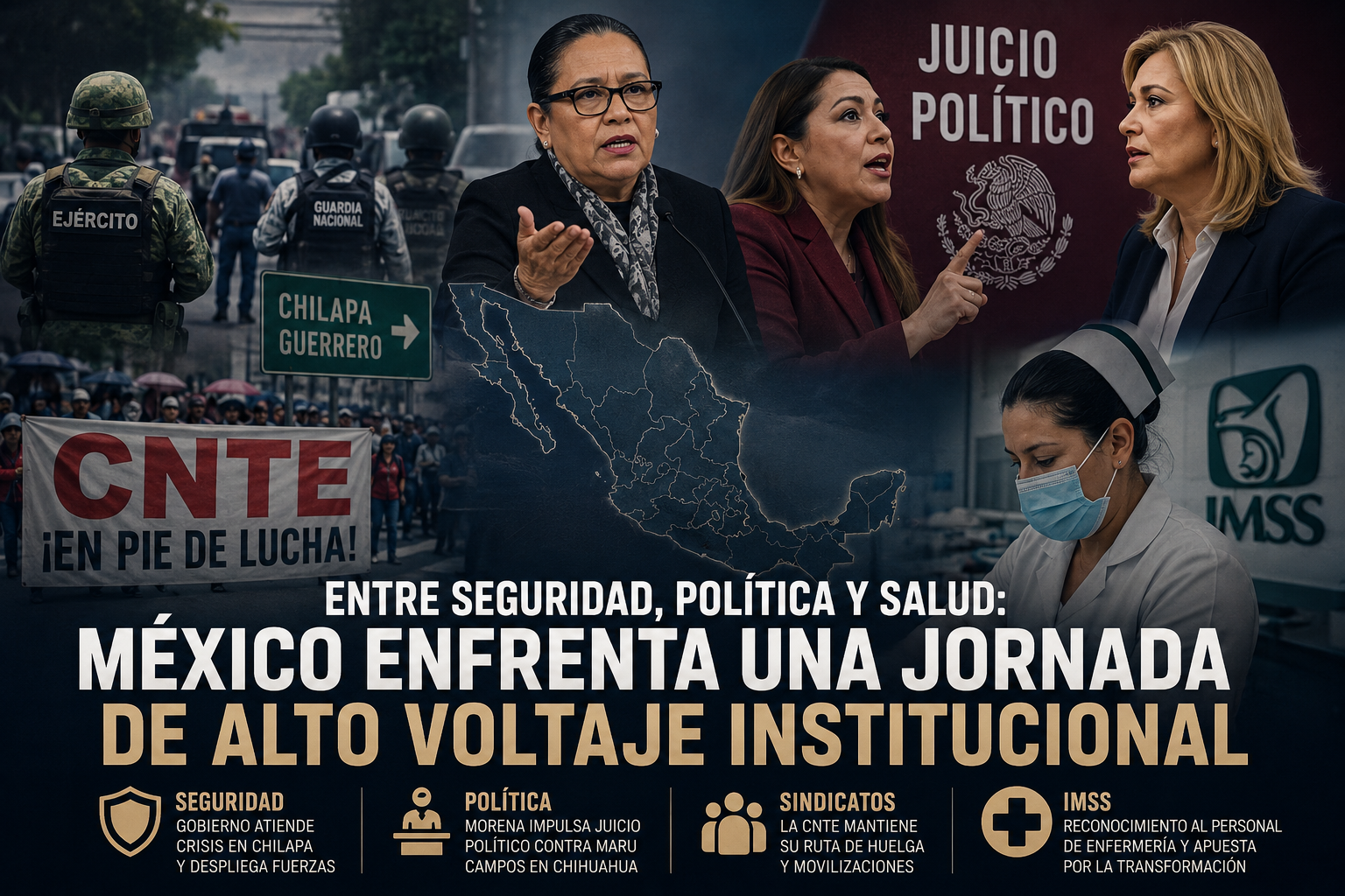 Entre seguridad, política y salud: México enfrenta una jornada de alto voltaje institucional